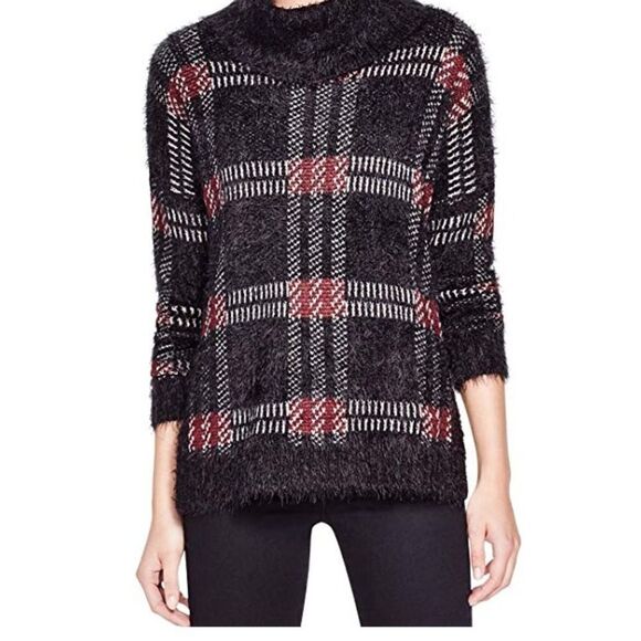 Sanctuary  fuzzy plaid sweater‎ - Picture 1 of 6
